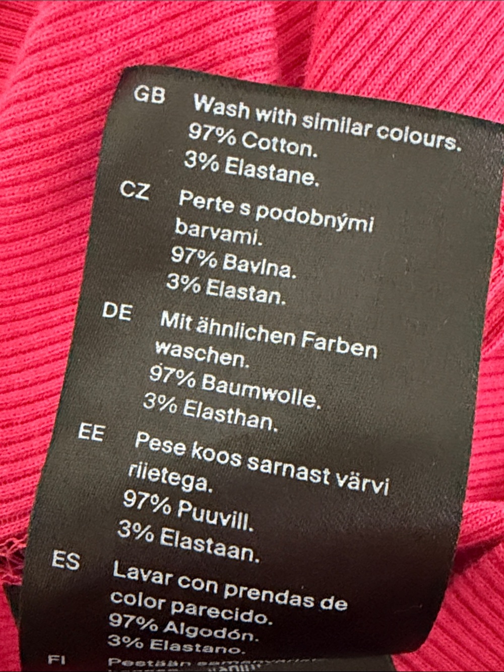 COS Hot Pink Ribbed Tank Top - Picture 9 of 9